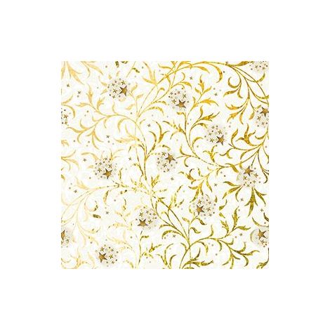 Braun & Company Servietten Golden Ornament weiß 33 x 33 cm - 20er Pack Servietten