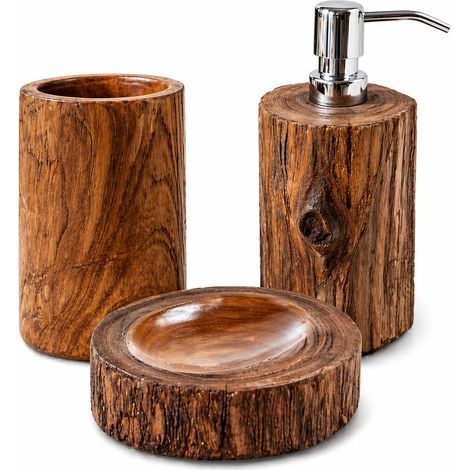 CIPI Set Bagno Da Appoggio Dalem Teak 3 Pezzi (1/2)