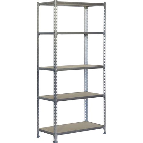 Simonrack Étagère métallique galva bois 5 étagères (1/5)