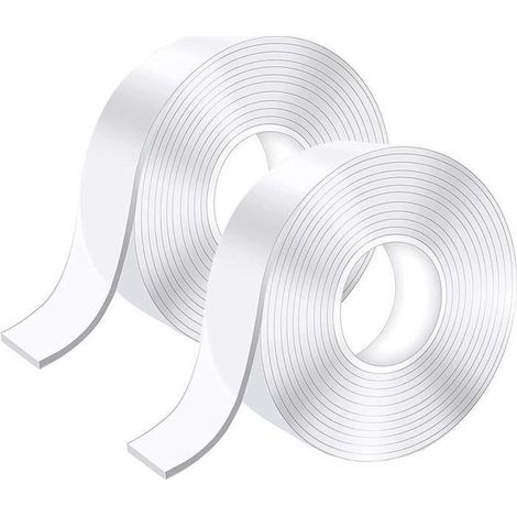 Ruban Adhésif Double Face Extra Fort - Nano Tape - Transparent - Multi-usages (1/4)