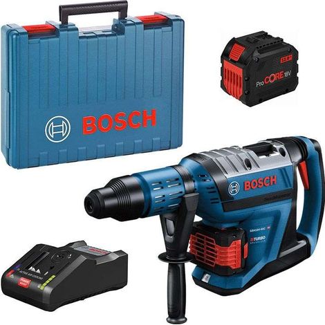 Perforateur sans-fil Bi turbo BOSCH 0611913002 - GBH 18V-45 C Professional SDS max + 2 batteries 2x12Ah