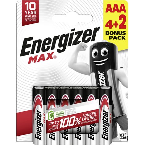 Energizer Max Micro (AAA)-Batterie Alkali-Mangan 1.5 V 6 St.