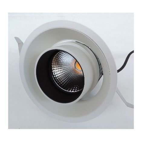 Plafonnier encastré LED 26W architectural Ø 166mm blanc tête orientable 30° 3000K 1292lm alim dimmable 230V IP23 FLOS 03.6608.40