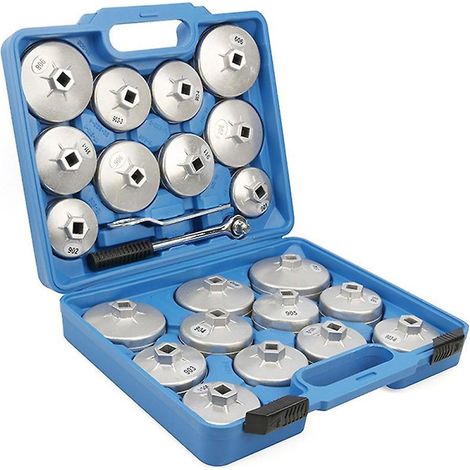 23Pcs Oil Filter Captype Removal Wrench Socket Set 1/2inch 12.5mm Square Mouth Car Fuel Filter Remov