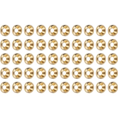 50 rondelles à tête fraisée en cuivre pur CNC, pour vis à tête plate, fournitures industrielles M4 (1/5)