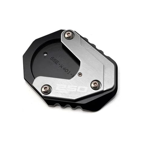 (250 Gris) Compatible avec Husqvarna VITPILEN 401 Svartpilen 401 250 2018-2023. Patin de béquille latérale CNC, extension de support maxpower (1/4)