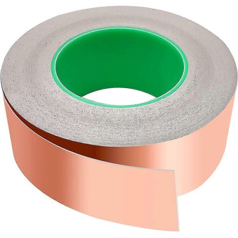 Ruban adhésif en feuille de cuivre de 50 mètres, ruban en feuille de cuivre anti-escargot, ruban en feuille de cuivre de blindage EMI, ruban adhésif fin, anti-escargot [DB]