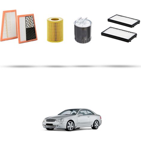 Kit tagliando 4 filtri compatibile con Mercedes Classe C (W203,C203,S203) C280 CDI 140kw dal 2005 al 2007 (1/5)