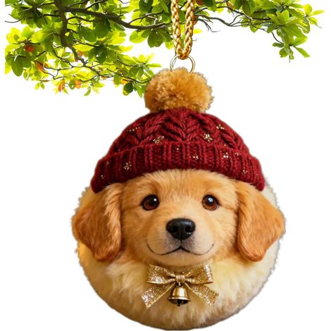 Décorations De Sapin De Noël Décoration Saisonnière en Acrylique 2D Décorations De Sapin De Noël Sur Le Thème Du Chien Pour Mur Fenêtre Porche Porte D'Entrée Et Extérieur (1/5)
