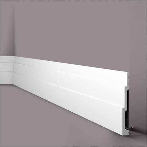 Plinthe NMC FT18 WALLSTYL Noel Marquet Planchette Corniche Moulure de plafond Moulure en stuc Moulure décorative design moderne blanc 2 m (1/5)