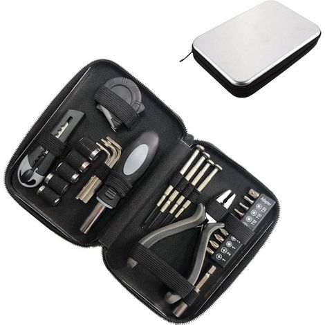 Mini coffret à outils dans une mallette en aluminium personnalisée, jeu de tournevis, boîte à outils sur mesure pour femmes, idéale pour les projets de bricolage à domicile. (1/5)