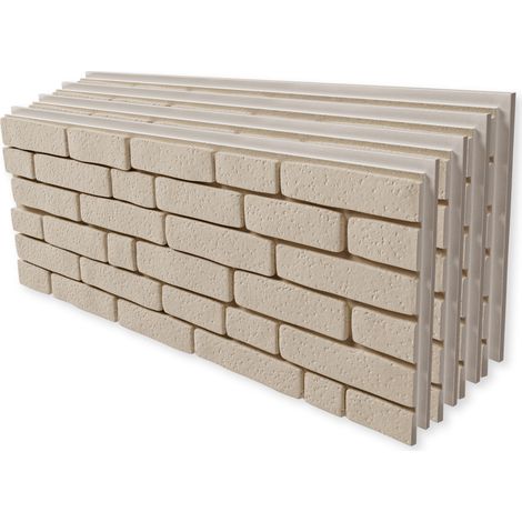 HEXIM Fassadenpaneele 121x50 cm - Steinoptik EPS Wandpaneel Acrylbeschichtung Innen & Außen: FP204, 2.42 QM / 4 Platten