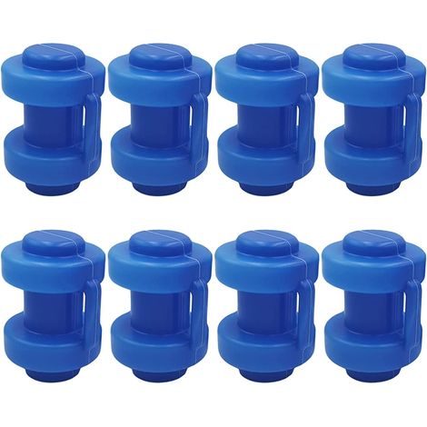 Tappi terminali per trampolino da 25 mm, 8 pezzi, ricambi per pali della rete elastica del trampolino, resistenti alle intemperie