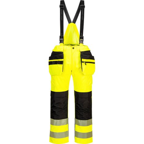 Peto con tirantes PW3 de alta visibilidad Amarillo/Negro S (1/2)