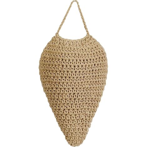 Gehäkeltes Wespennest, Wespennest, hängend, handgemachtes Outdoor-Dekor, wiederverwendbare Deko für Veranda, Garten, Dach und Obstgarten 32 x 20 cm (1/5)