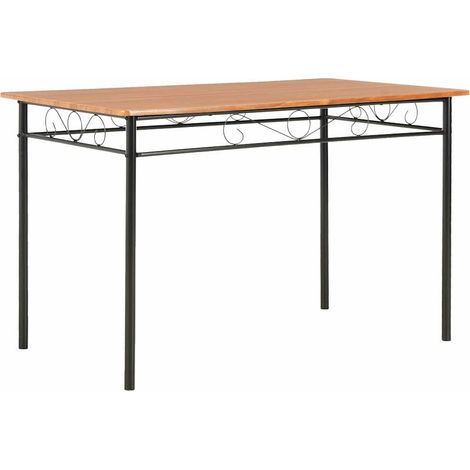 vidaXL Mesa de comedor de MDF marrón 120x70x75 cm (1/5)