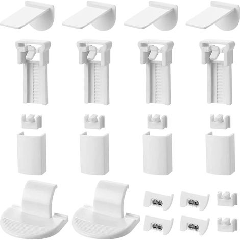 Supports de Serrage Plissés pour Store - Sans Perçage, Pièces de Rechange pour Stores Plissés et Enrouleurs