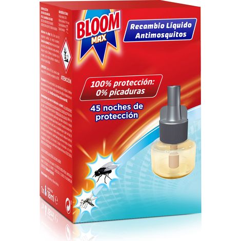 Antimosquitos Eléctrico Bloom Bloom Max Moscas Mosquitos 45 Noches 1 unidad 18 ml