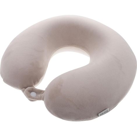 Oreiller Cervical De Voyage Doux Et Confortable pour Nuque avec Fermeture Éclair Et Anneau De Suspension pour Rangement Facile (1/5)