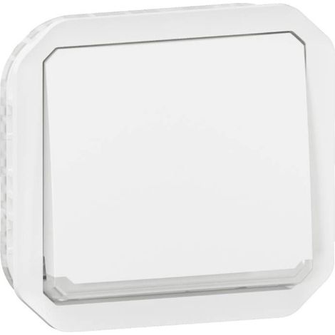 LEGRAND PLEXO INTERRUPTEUR VA ET VIENT À TÉMOIN LUMINEUX À COMPOSER ÉTANCHE BLANC IP55 - 069612L (1/3)