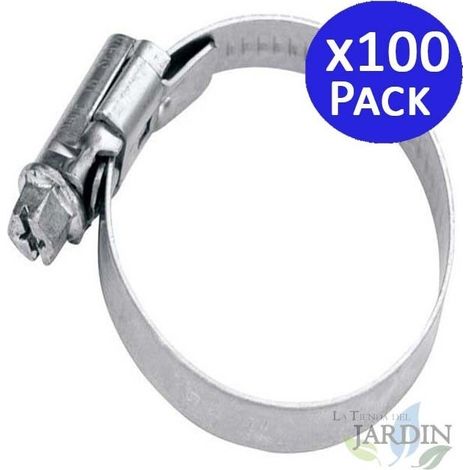 100 Stück Verstellbare Metallschellen für Rohre von 25 bis 40 mm, Ideal für Sanitärinstallationen und Bewässerungssysteme