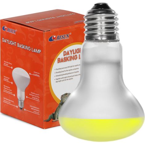 Lámpara de calor puntual Resun para terrario de reptiles, 75W E27 UVA (1/5)
