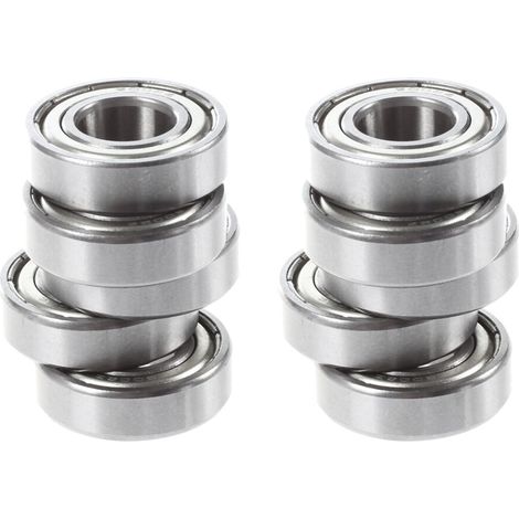 6002Z abgedichtete Metallkugellager 15 x 32 x 9 mm, 10 Stück, Silber
