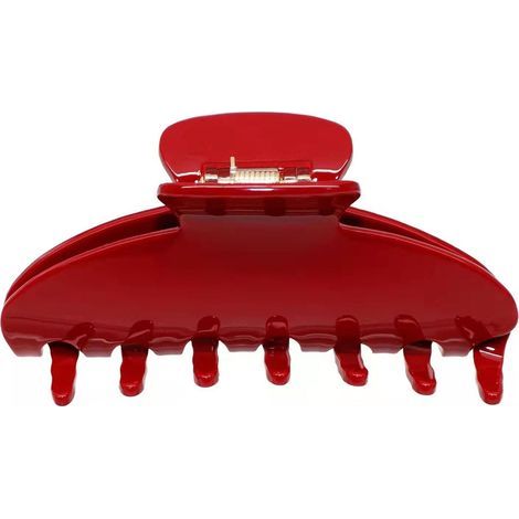 Acetate hair clips - cherry red claw clips and chin clips, suitable for fine or thick hair.