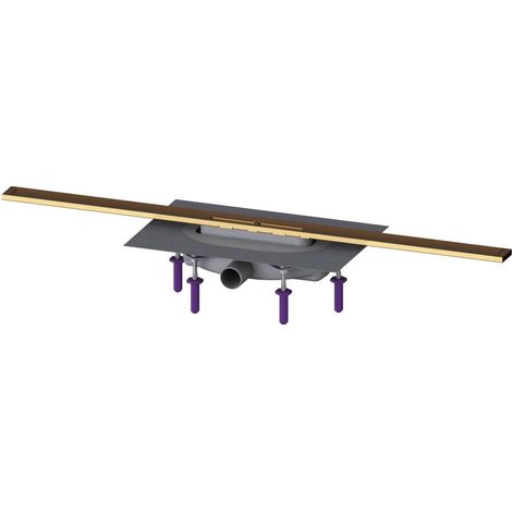 Kessel Duschrinne Linearis Infinity 60 Länge 900mm DN 40 Megastop, Bronze gebürstet (1/2)