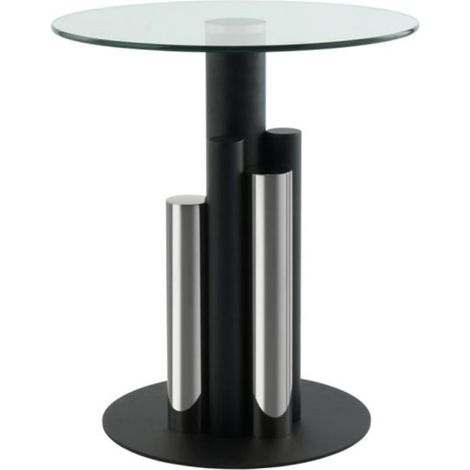 Table d'Appoint Design "Paula" 50cm Argent