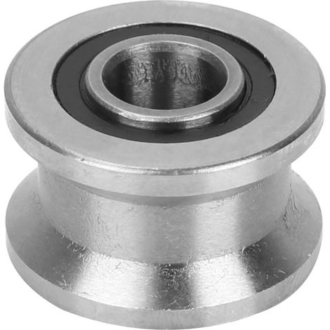 Poulie à gorge en U pour rail plat T22, roulement coulissant 8x22,5x14,5 mm, rouleau de glissière, 1 pièce, acier, usage industriel (1/5)