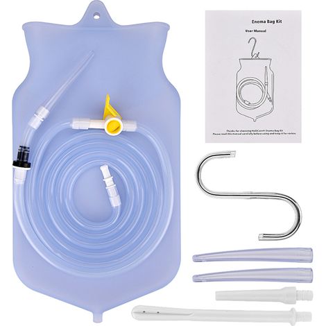 Kit de Lavement Intestinal en Silicone Non Toxique pour Nettoyage du Côlon à Domicile (1/5)