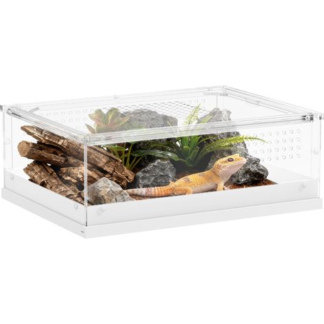 PawHut Reptile Terrarium, Vivarium Acrylic for Snake, Gecko, 40 x 30 x 15 cm