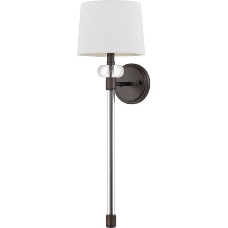 Elstead Quoizel Barbour Lampada da parete con paralume Porto Bronzo (1/5)