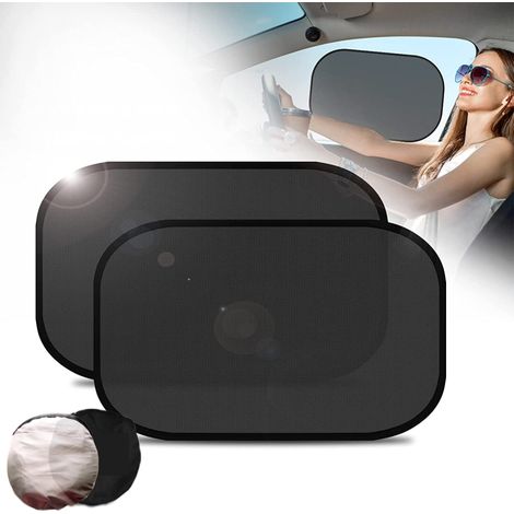 Parasol Voiture - Pare-Soleil Rétractable pour Vitre Latérale - Protection UV et Chaleur - Universel SUV Minivan - 50 x 30 cm - 2 Pièces (1/5)