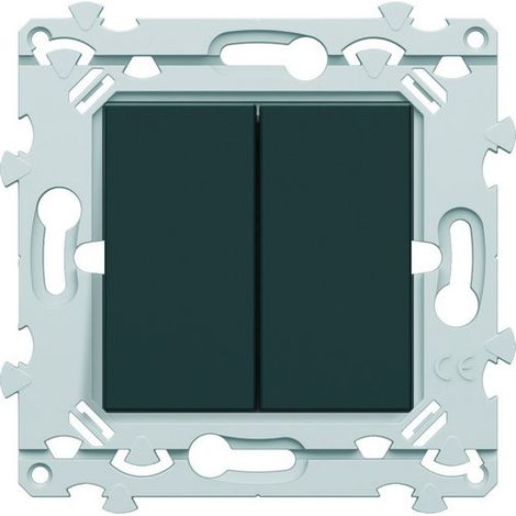 Double Interrupteur ou Va-Et-Vient Hager Essensya  Finition: Anthracite