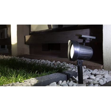 Spot solaire 45 lm à piquer, éclairage puissant et directionnel pour sublimer vos massifs / l’entrée (1/3)