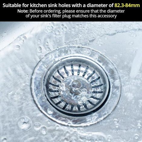 bouchon évier cuisine 82 mm,crépine en acier inoxydable 304,compatible avec les éviers de cuisine dont le diamètre du (1/4)
