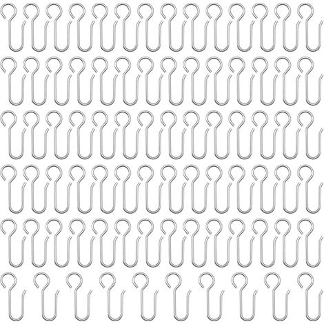 80 Pièces Crochets à Rideaux en métal,Crochets de Rideaux,Crochets agrafes pour Rideaux,pour Rideau de Fenêtre, Rideau de Douche(40 13mm) (1/5)
