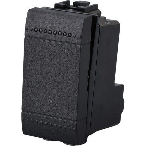 Serie Civile A2ZWORLD MBL Nero Compatibile Con Bticino Living International (Deviatore 1P 16A)