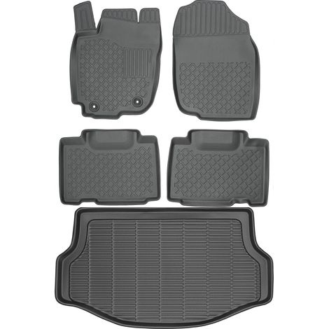 Juego de alfombrillas para Toyota Rav 4 SUV de 2016-2018: alfombrilla para coche + alfombrilla para maletero. (1/5)