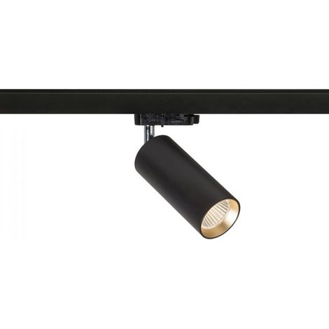 Faretto a cilindro MAVRO per binario trifase nero/oro 230V LED 12W 38° 3000K