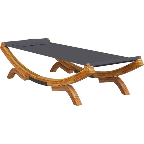Maison Exclusive - Lettino Prendisole 100x188,5x44 cm in Legno Curvato Antracite