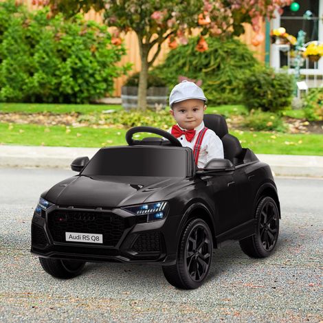 Coche Eléctrico Infantil +3 Años Licencia Audi RS Q8 con Batería 6V 2 Motores Mando a Distancia Música Bocina y Luces Velocidad Máx. 3km/h 101x62x51 cm Negro (1/5)