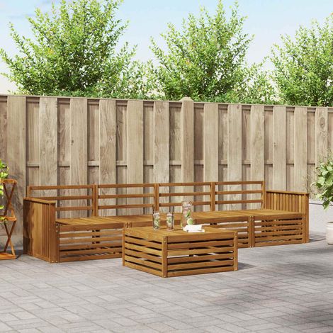 vidaXL Set di divani da esterno 5 pcs Naturale (1/5)