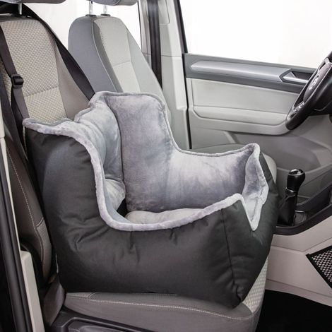 Siège d'auto pour chien noir 50x40x50 cm – Accessoire de voiture – Résistant et facile à installer – Pour petits et moyens chiens – Trixie