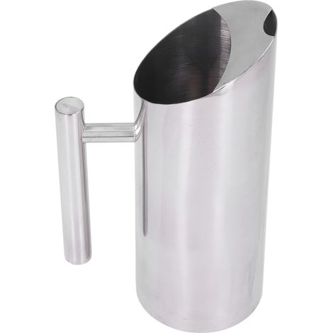 Carafe à eau en acier inoxydable avec poignée ergonomique, 1 litre / 33,8 oz, pour la maison, le restaurant ou le café (1/5)
