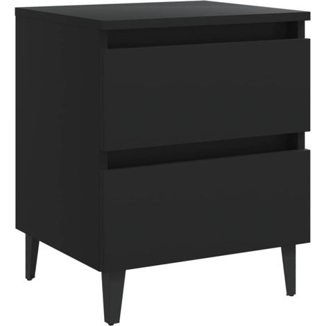 Maison Exclusive - Nachttisch Schwarz 40x35x50 cm Holzwerkstoff