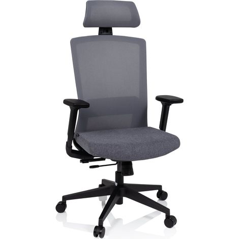 Bürostuhl / Drehstuhl CAPTIVO Netzstoff grau hjh OFFICE (1/5)