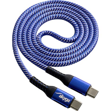 Akyga AK-USB-37 USB-C-Kabel, geflochtenes USB-Kabel, 100 W, E-Mark PD QC, 1 m, 480 Mbit/s (1/2)
